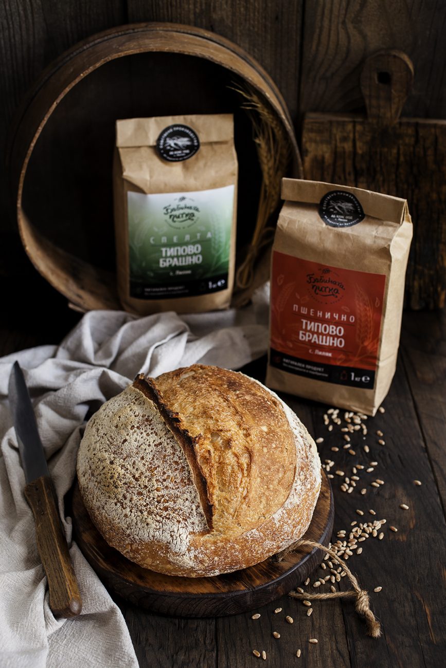Хляб с квас и два вида типово брашно 