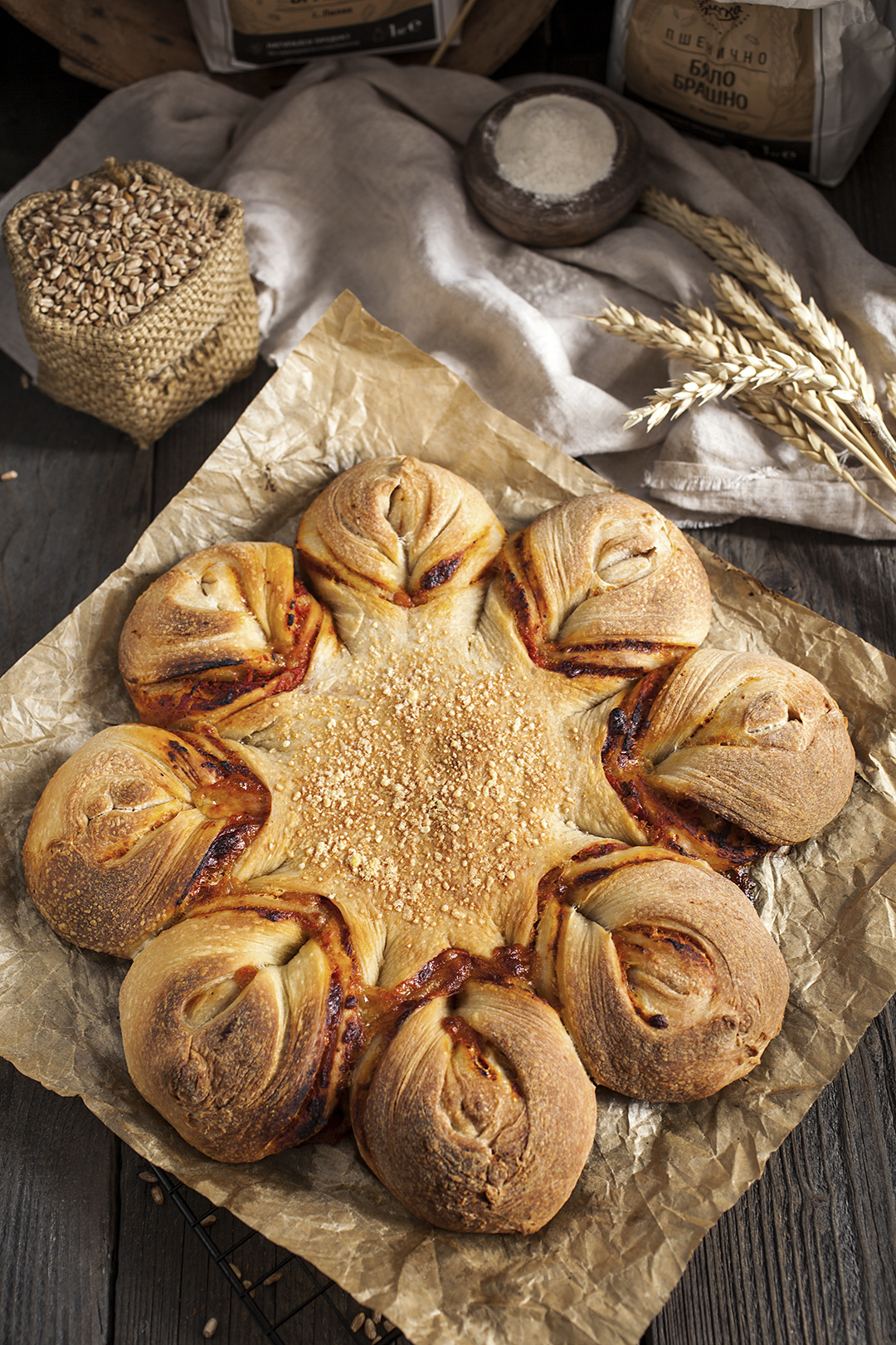 Хляб-звезда с квас пица