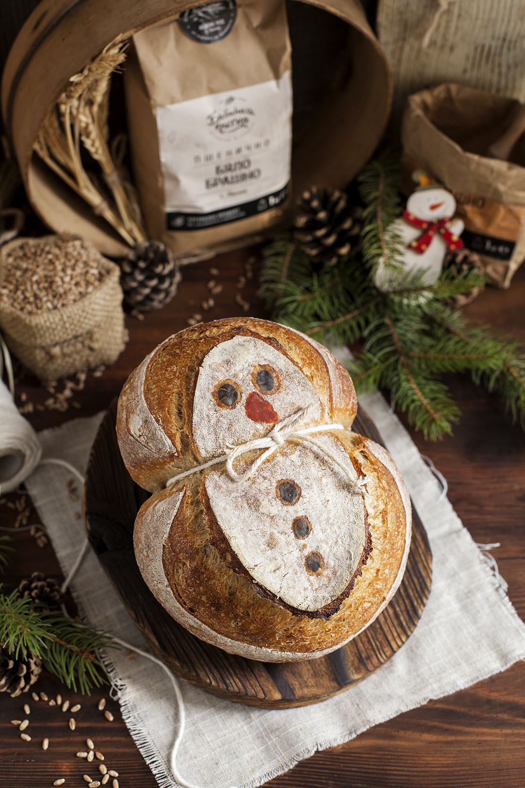 Хляб "Снежен човек" с квас