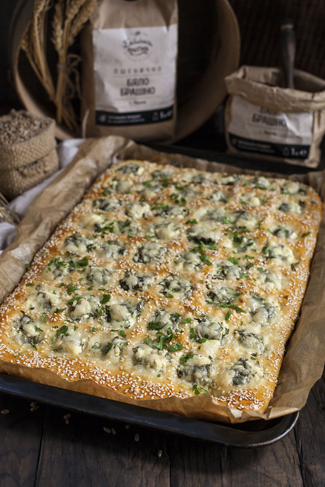 Хапки със сирене и спанак