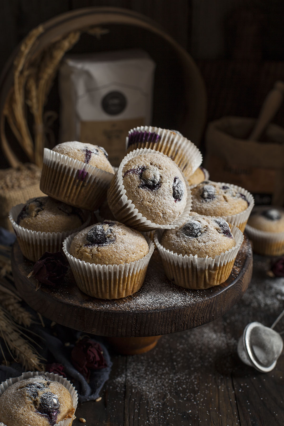 Кексчета с пресни боровинки