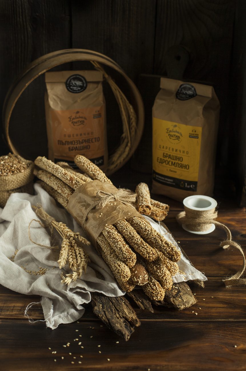 Пълнозърнести гризини с мая