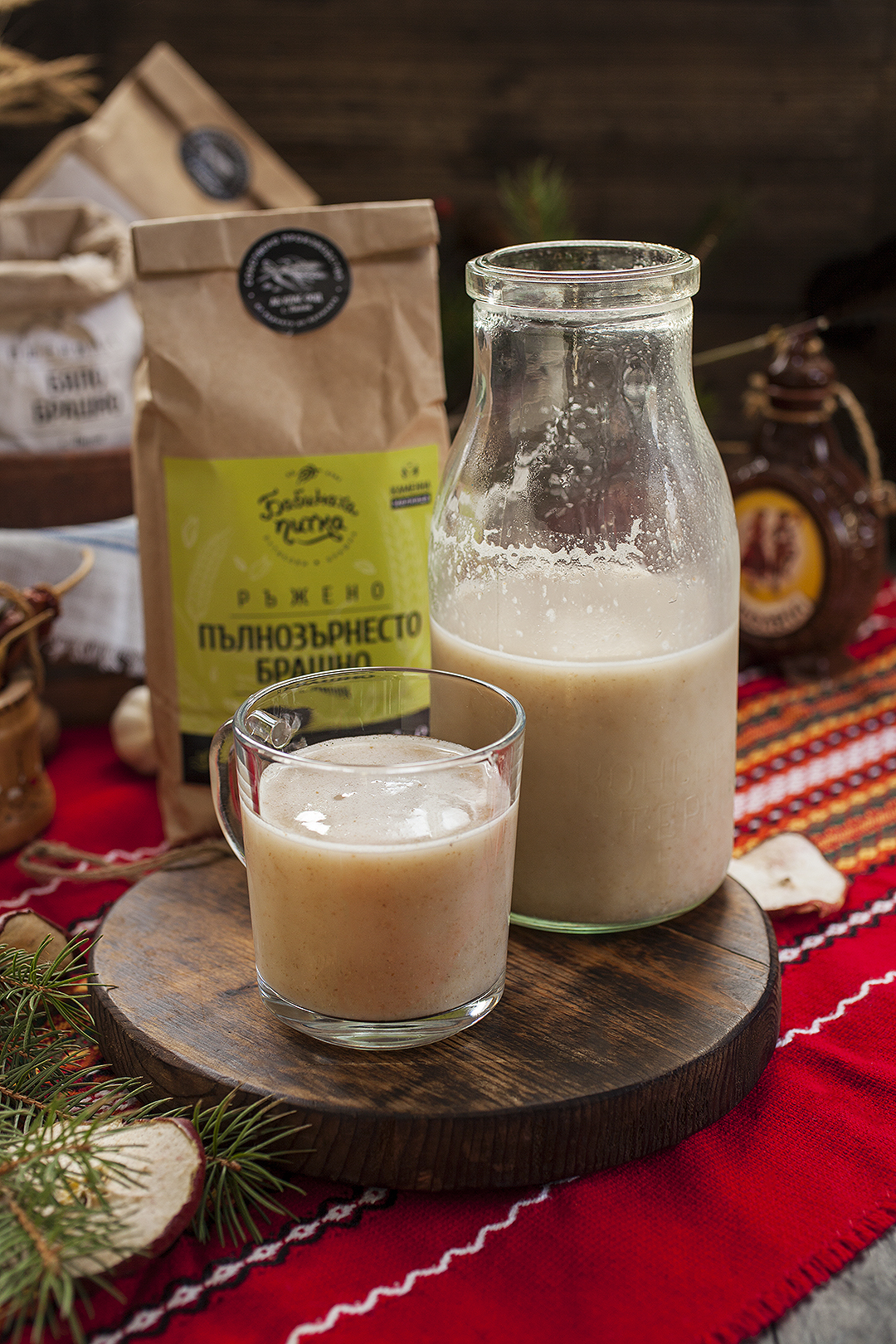 Домашна боза с ръжено брашно