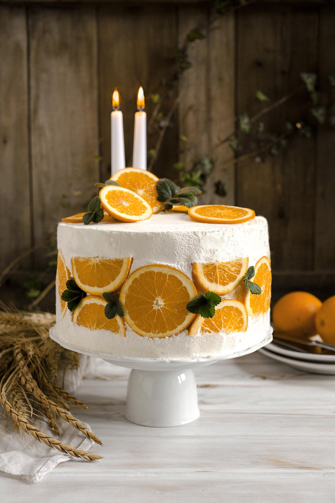 Торта с портокалов крем