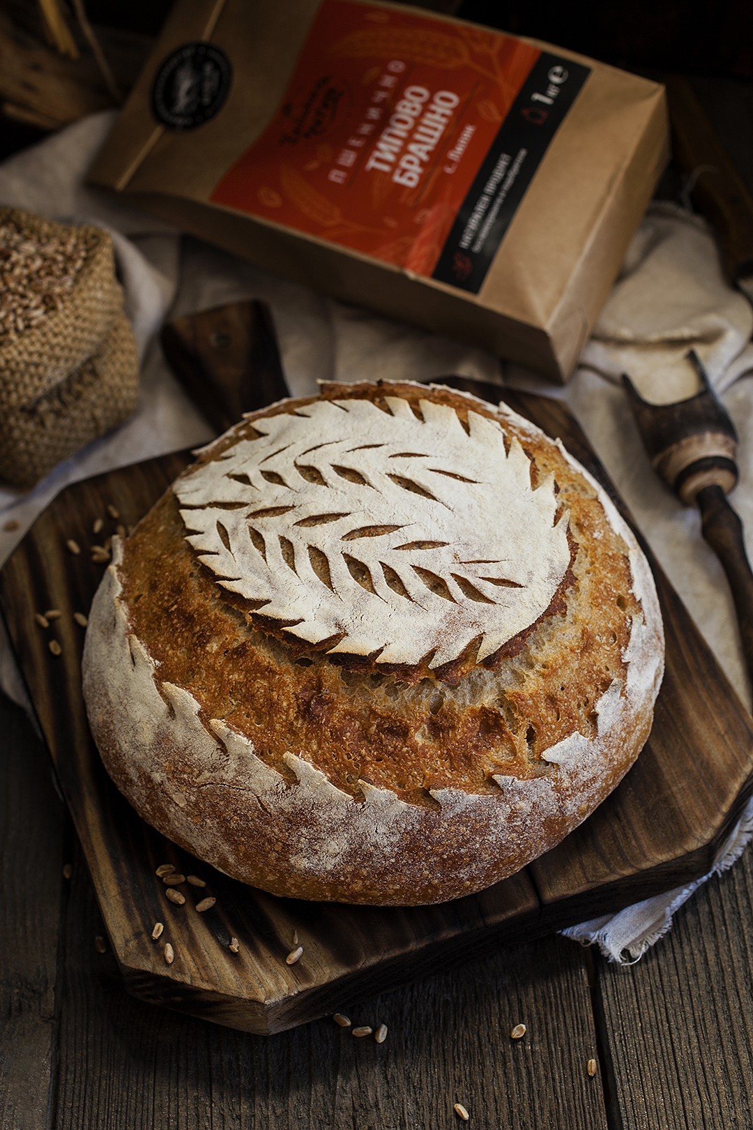 хляб с квас и типово брашно